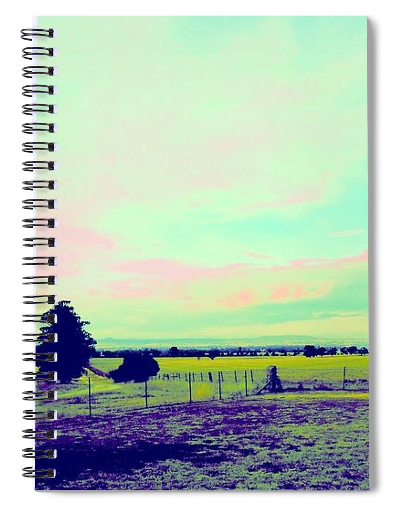 Landscape Spiral Notebook featuring the photograph Big Sky Australia by VIVA Anderson
