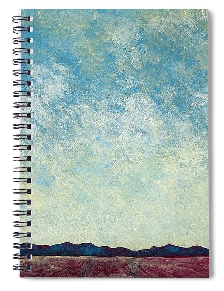 Skyscape Spiral Notebook featuring the painting Big Sky by Kerry Beverly