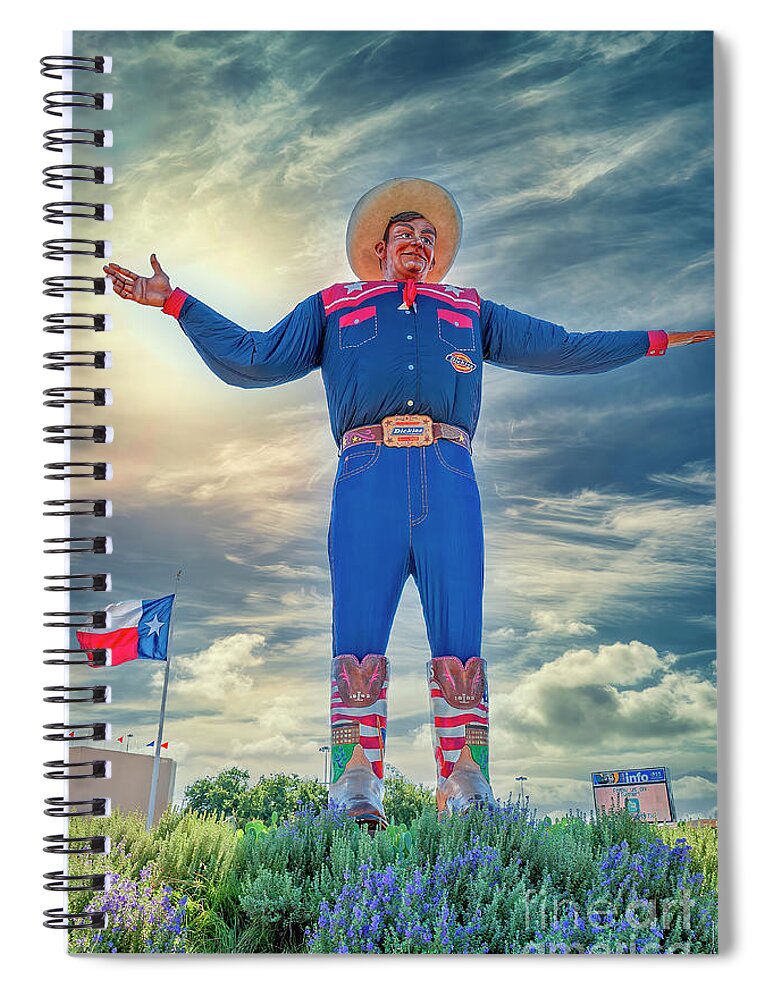 Adventure Spiral Notebook featuring the photograph Big Tex by Charles Dobbs