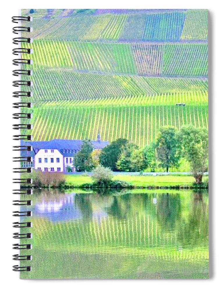 River Spiral Notebook featuring the photograph Biking on the Mosel River by Dorsey Northrup