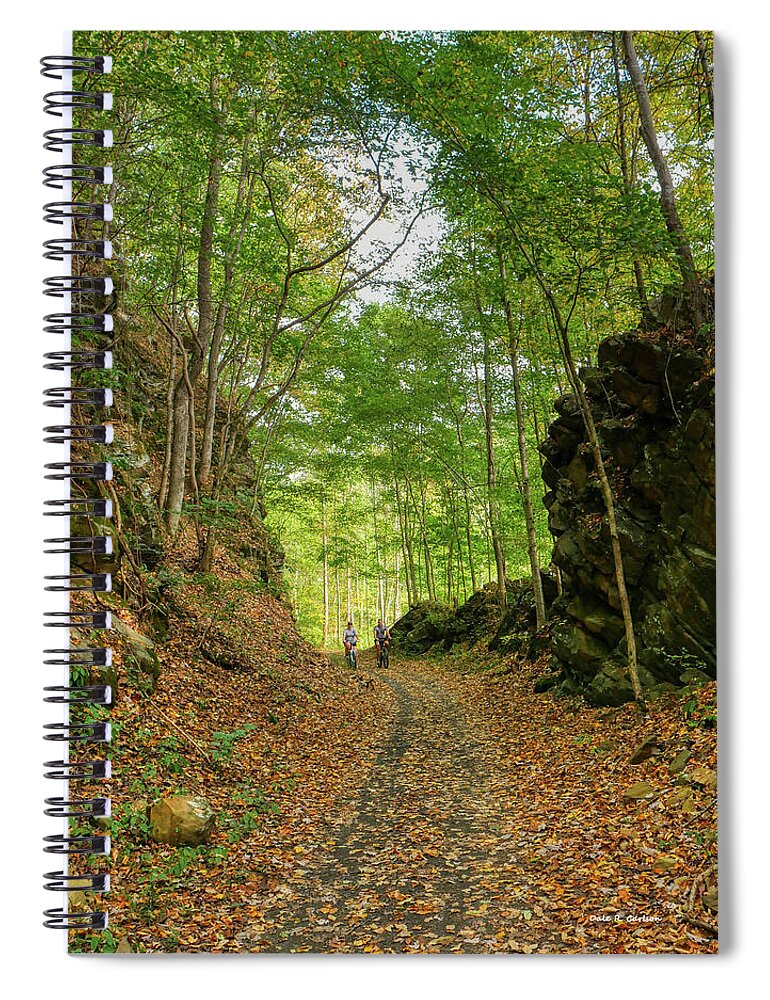 Creeper Trail Spiral Notebook featuring the photograph Biking the Creeper by Dale R Carlson