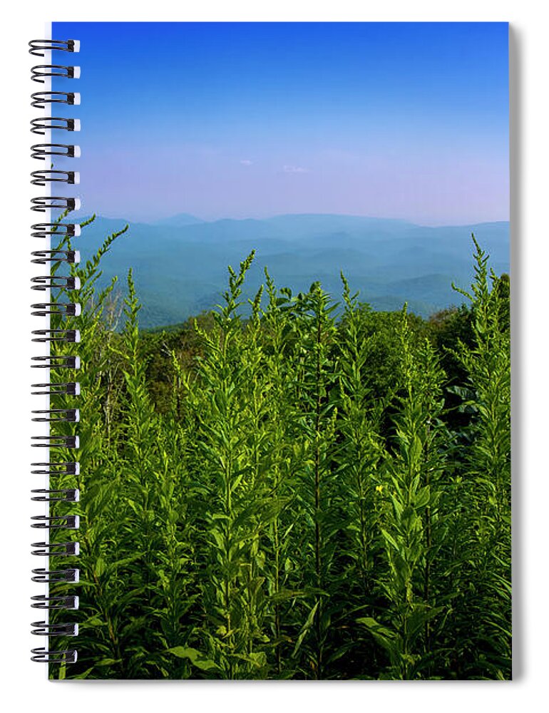 Blue Ridge Mountains Spiral Notebook featuring the photograph Birdseye view of Blue Ridge Mountains by Shelia Hunt