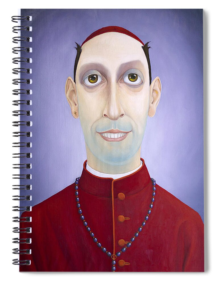 Bishop Spiral Notebook featuring the painting Bishop Fingah by Hone Williams