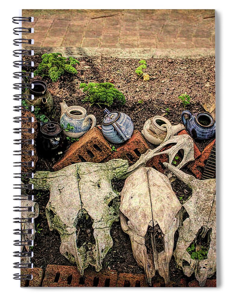 Bridgetown Spiral Notebook featuring the photograph Bits and Pieces by Elaine Teague