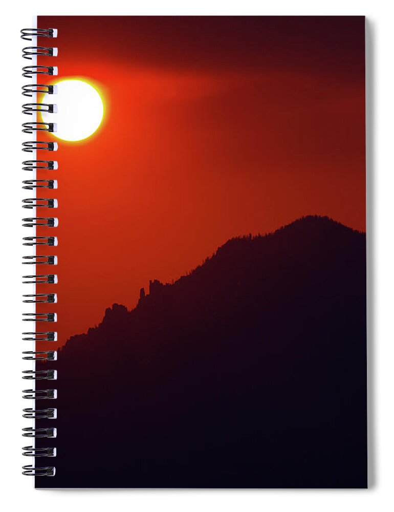 Montana Spiral Notebook featuring the photograph Bitterroot Sunset 1 by Tara Krauss