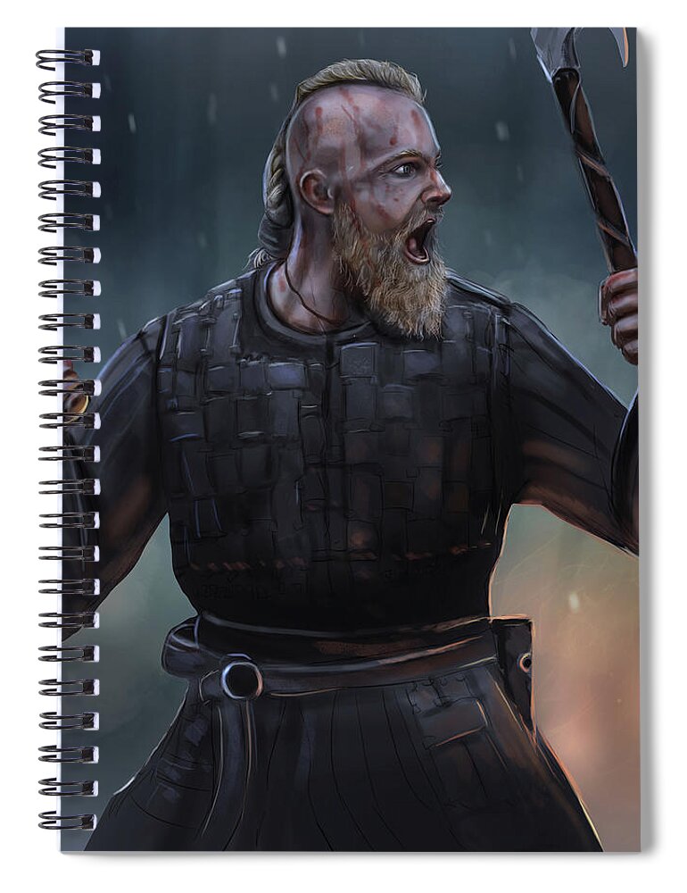 Bjorn Ironside Spiral Notebook by Jamie Noble Frier - Pixels