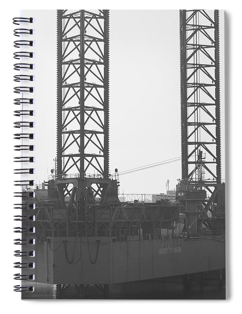 Black And White Spiral Notebook featuring the photograph Black and white Industry by MPhotographer