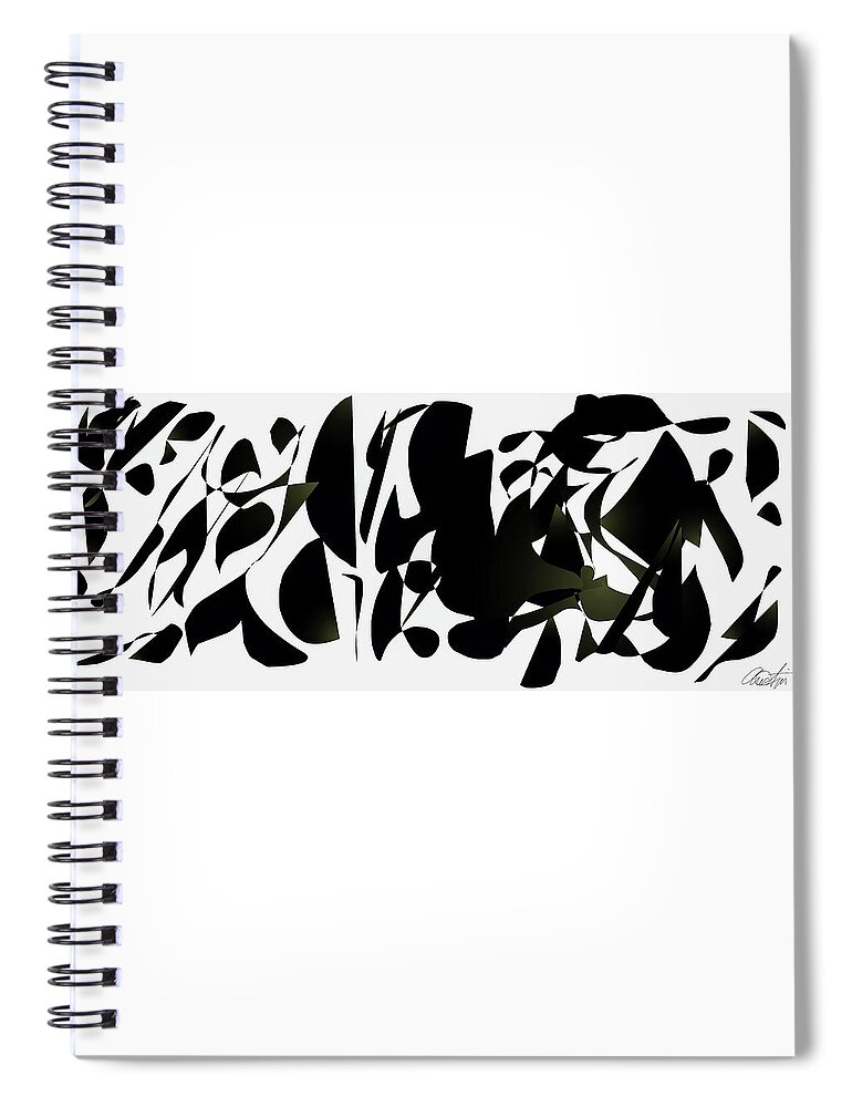 Wall Art Spiral Notebook featuring the digital art Black and white photography by Cepiatone Fine Art Callie E Austin