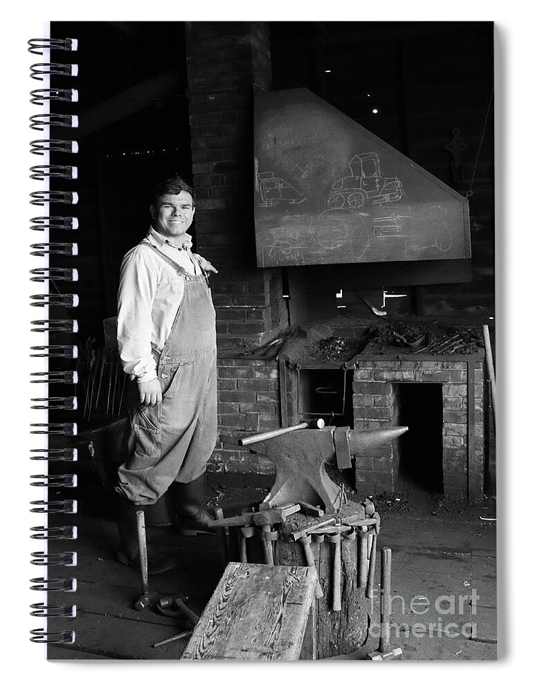 Blacksmith Spiral Notebook featuring the photograph Blacksmith by Lisa Mutch