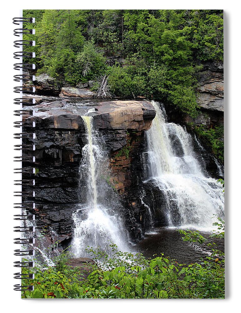 Blackwater Falls Spiral Notebook featuring the photograph Blackwater Falls by Linda Sannuti