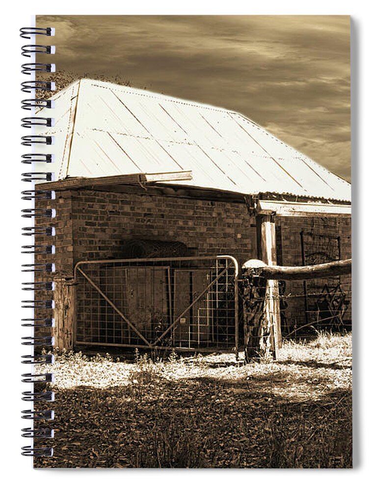 Epia Spiral Notebook featuring the photograph Blackwood Barn, Bridgetown 3, Western Australia by Elaine Teague
