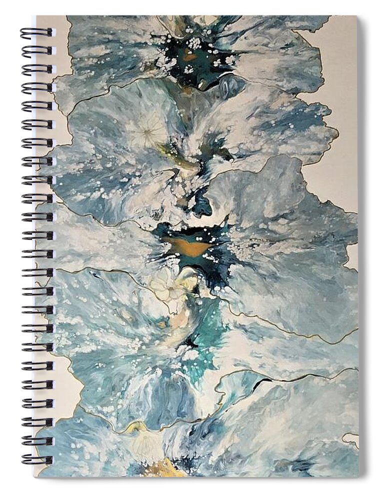 Abstract Spiral Notebook featuring the painting Balance 2 by Soraya Silvestri
