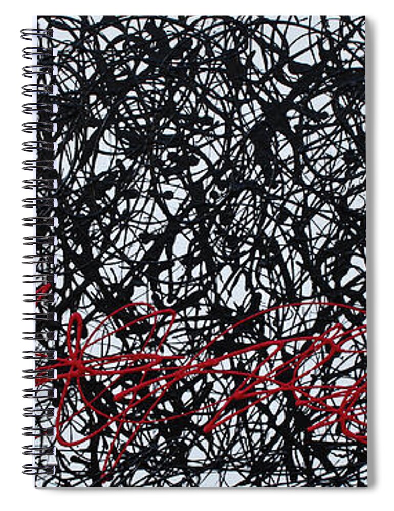  Spiral Notebook featuring the painting Bleeding Through by Embrace The Matrix