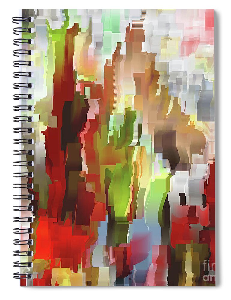 Colors Spiral Notebook featuring the digital art Blend of Colors Abstract by Kae Cheatham