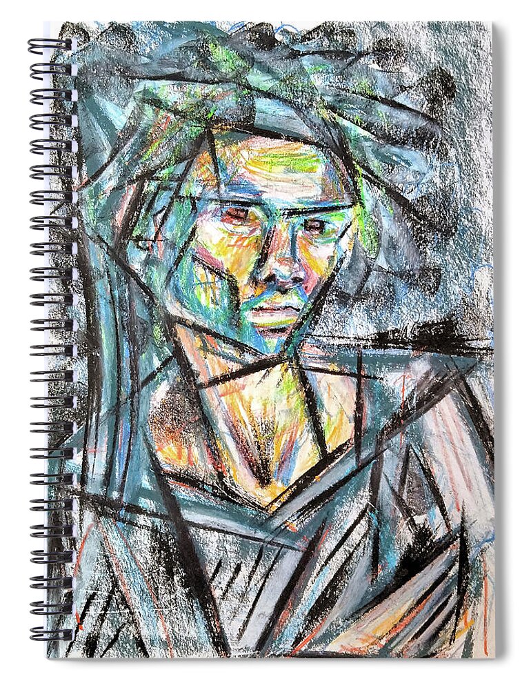 Blews Spiral Notebook featuring the pastel Blews by Marc Chicoine