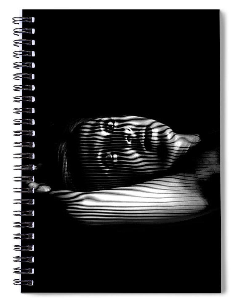 At Night Spiral Notebook featuring the photograph At Night by Agustin Uzarraga