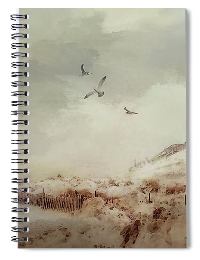 Plum Island Spiral Notebook featuring the photograph Plum Island Winter by Karen Lynch