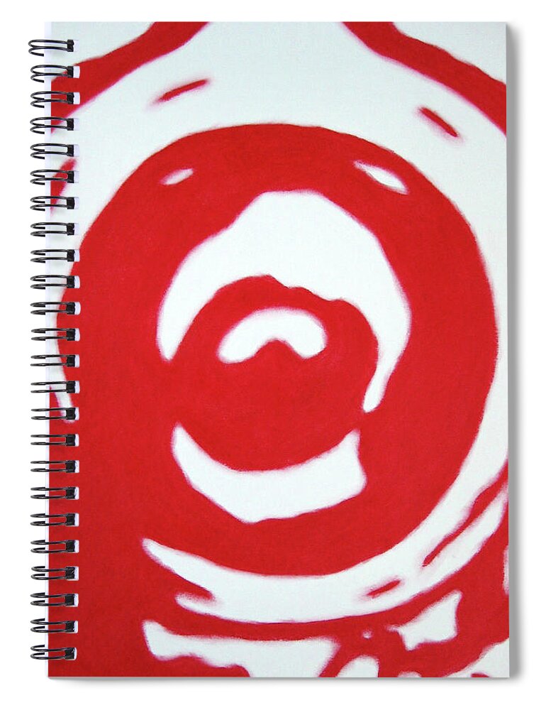 Abstract Spiral Notebook featuring the painting Blood and Tears by Lynet McDonald