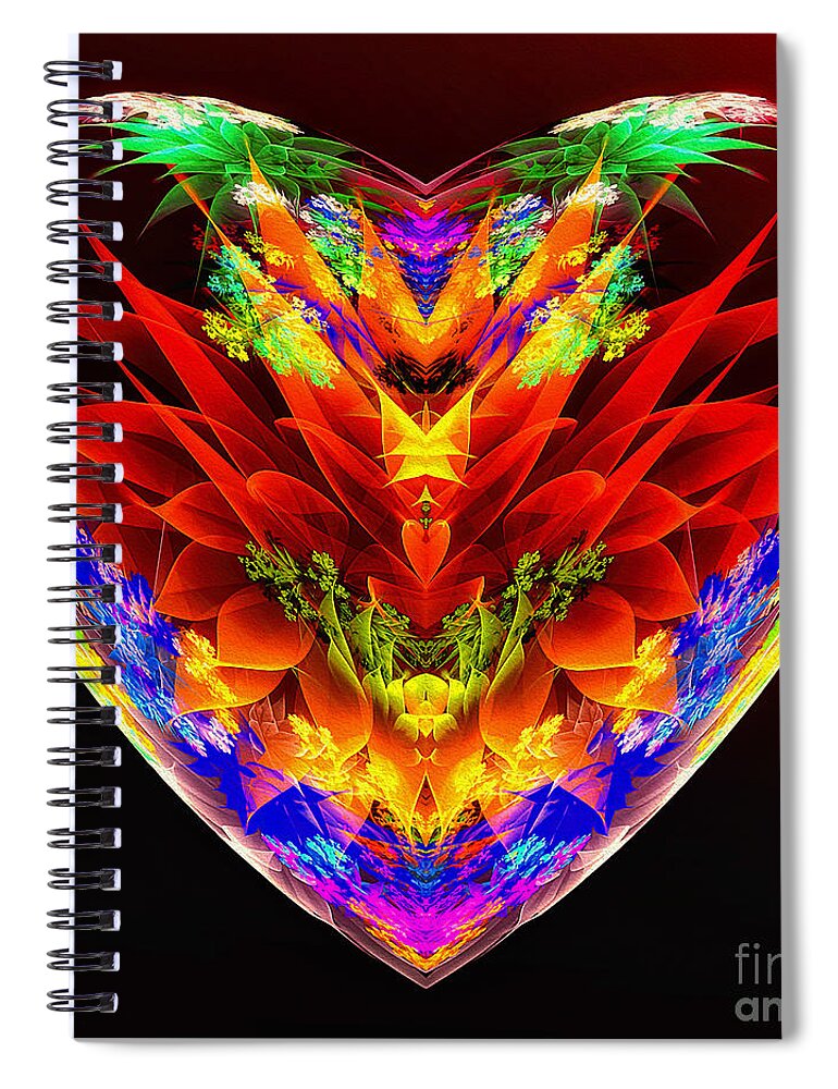 Jwildfire Spiral Notebook featuring the photograph Bloomer Heart by Jack Torcello