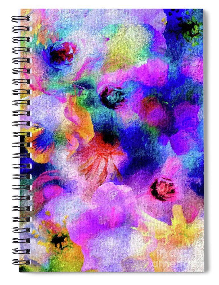 Blossom Spiral Notebook featuring the digital art Blossoms of Renewal by Laurie's Intuitive