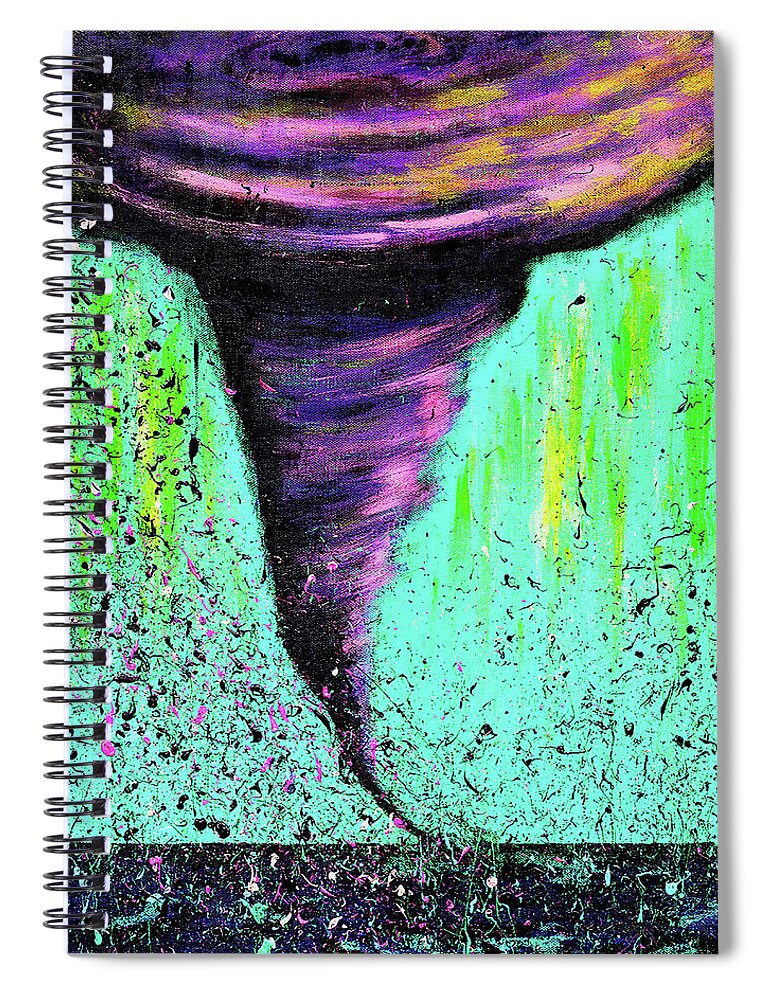 Weather Spiral Notebook featuring the painting Blowin' In The Wind by Meghan Elizabeth