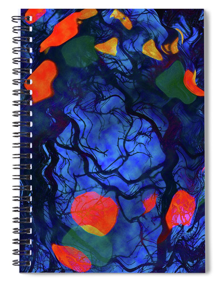 Blue Spiral Notebook featuring the photograph Blu Dreams by Abbie Loyd Kern