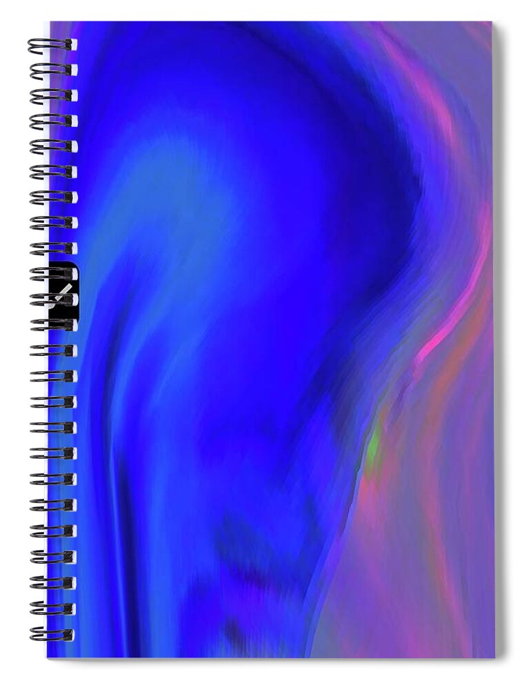  Spiral Notebook featuring the digital art Blue 2 by Glenn Hernandez