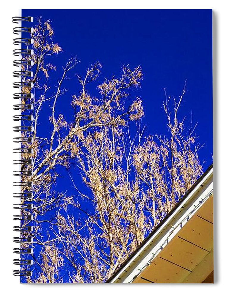 Jon Burch Spiral Notebook featuring the photograph Blue and Adobe Contrasts by Jon Burch Photography