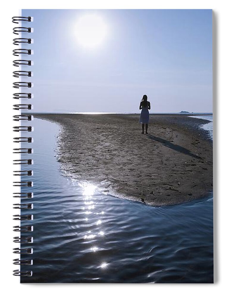 Visionary Spiral Notebook featuring the photograph Blue Feeling by Josu Ozkaritz