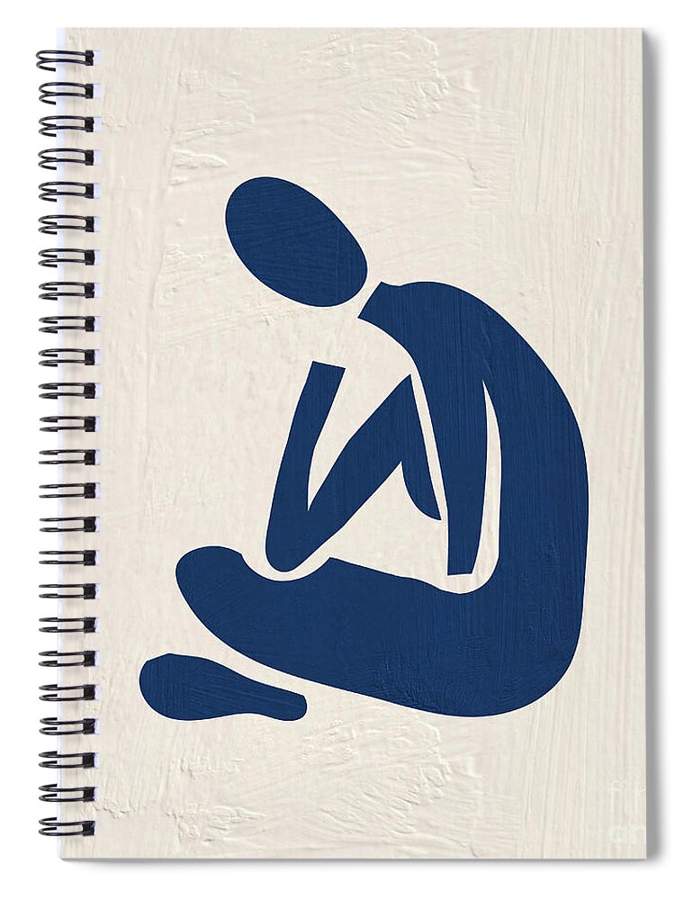 Henri Matisse Spiral Notebook featuring the painting Blue Figure by Modern Art
