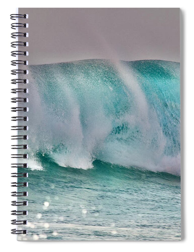 Hawaii Spiral Notebook featuring the photograph Blue Gossamer Wave by Debra Banks