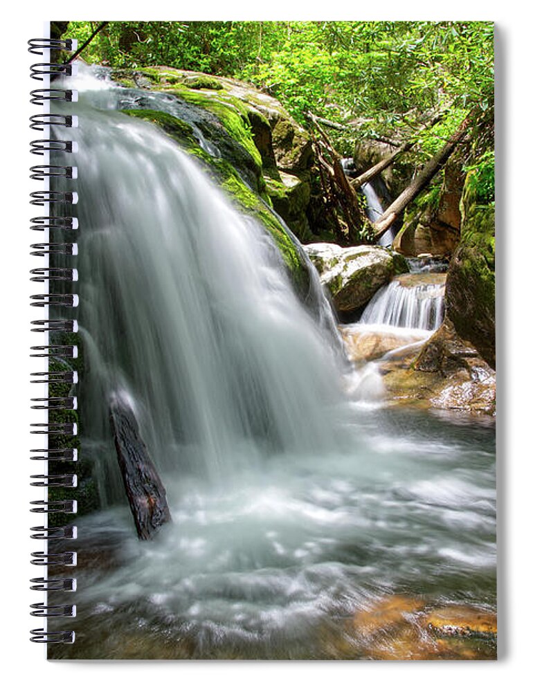 Nature Spiral Notebook featuring the photograph Blue Hole Falls 4 by Phil Perkins