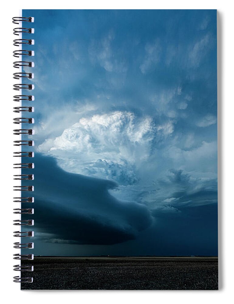 Supercell Spiral Notebook featuring the photograph Blue Hour Beauty by Marcus Hustedde