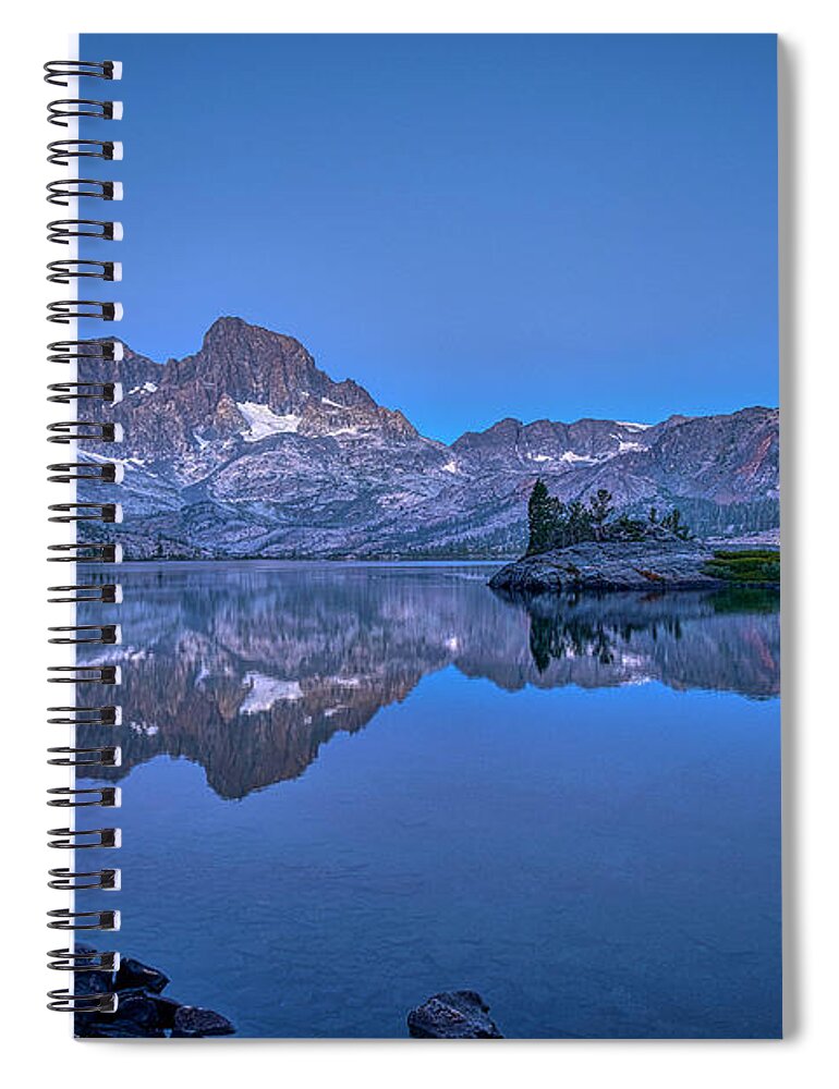 Landscape Spiral Notebook featuring the photograph Blue Hour in Garnet Lake by Romeo Victor