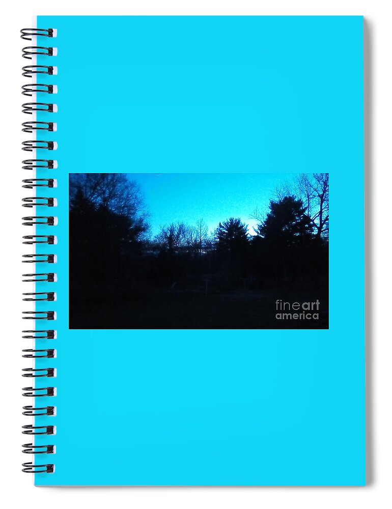 Landscape Spiral Notebook featuring the photograph Blue Hour Silhouette by Frank J Casella