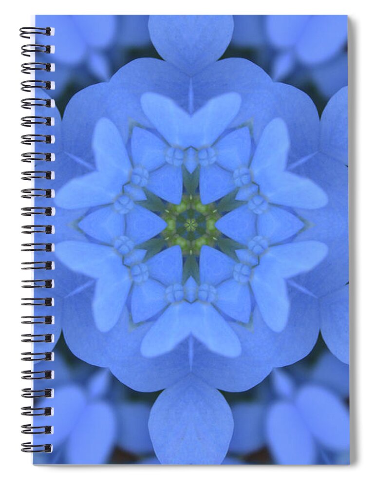 Hydrangea Spiral Notebook featuring the photograph Blue Hydrangea Kaleidoscope by Aimee L Maher ALM GALLERY