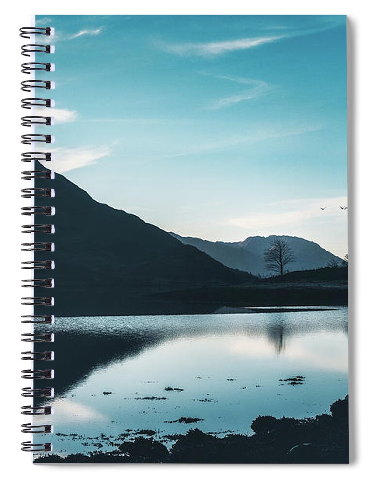 Landscape Spiral Notebook featuring the photograph Blue Morning by Philippe Sainte-Laudy