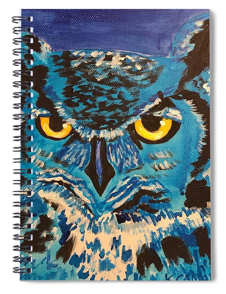 Pets Spiral Notebook featuring the painting Blue Own by Kathie Camara