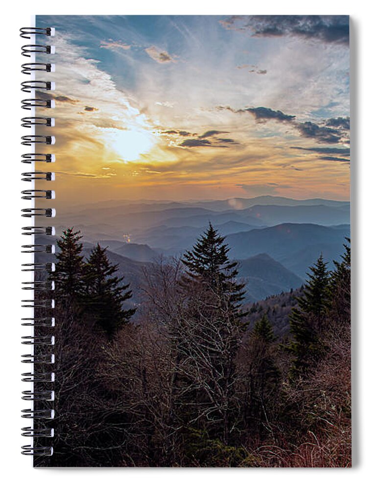 Blue Ridge Parkway Spiral Notebook featuring the photograph Blue Ridge Sunset by Robert J Wagner