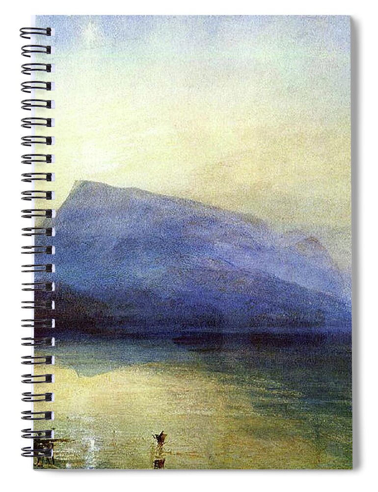 English Spiral Notebook featuring the painting Blue Rigi by William Truner
