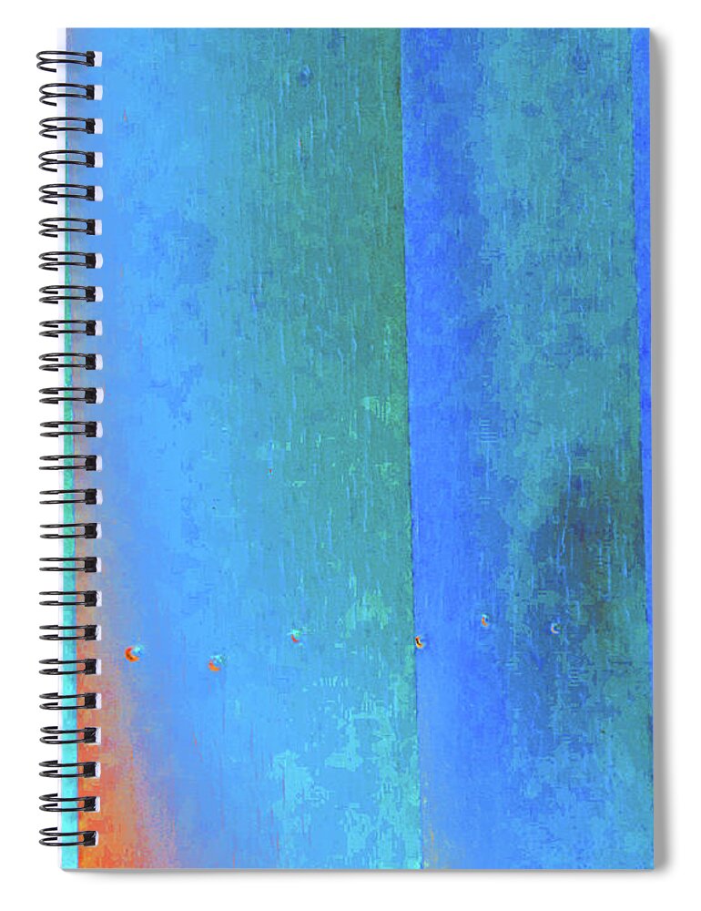 Wood Spiral Notebook featuring the photograph Blue Shutters by Andrew Lawrence