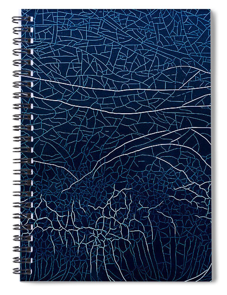 Texture Spiral Notebook featuring the photograph Blue Texture by Carrie Hannigan