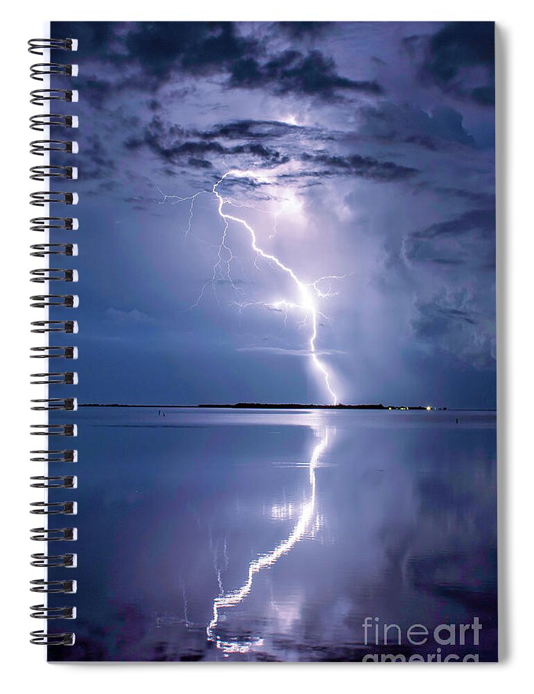 Lightning Spiral Notebook featuring the photograph Blue Velvet 2 by Quinn Sedam