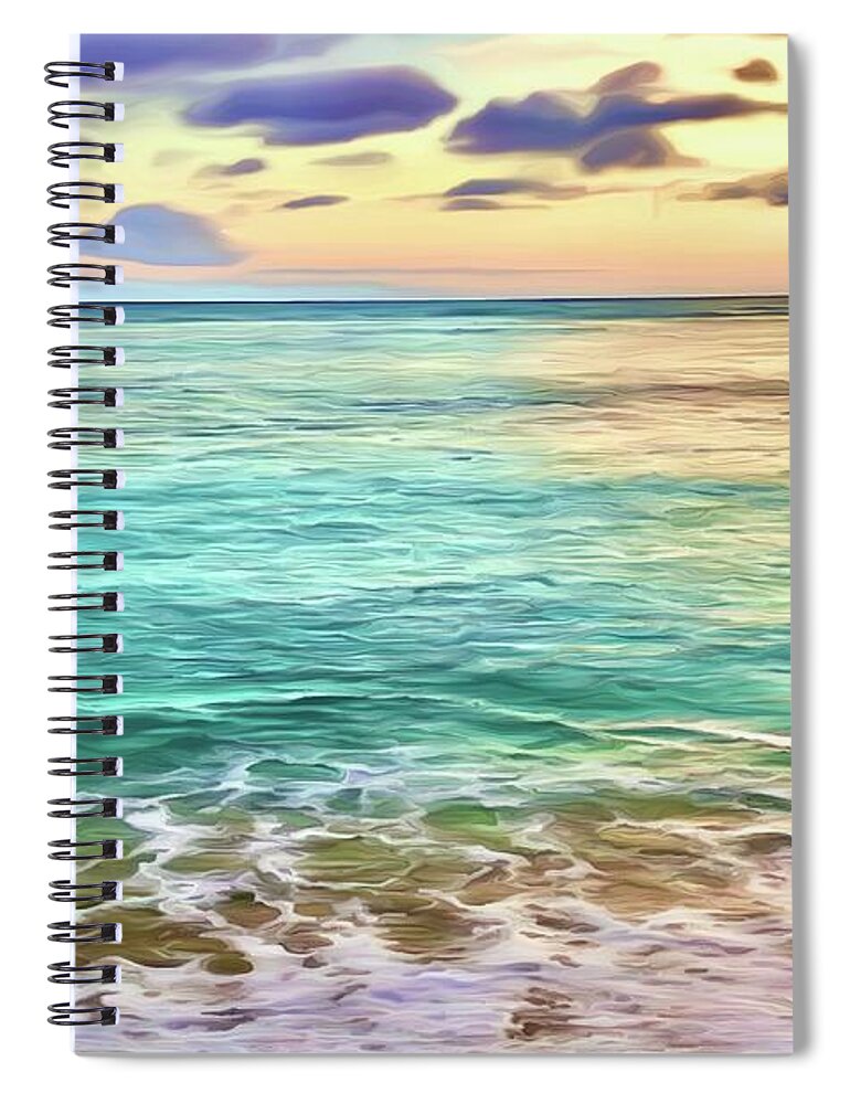 Ocean Spiral Notebook featuring the photograph Blue Water Heaven by Carol Riddle