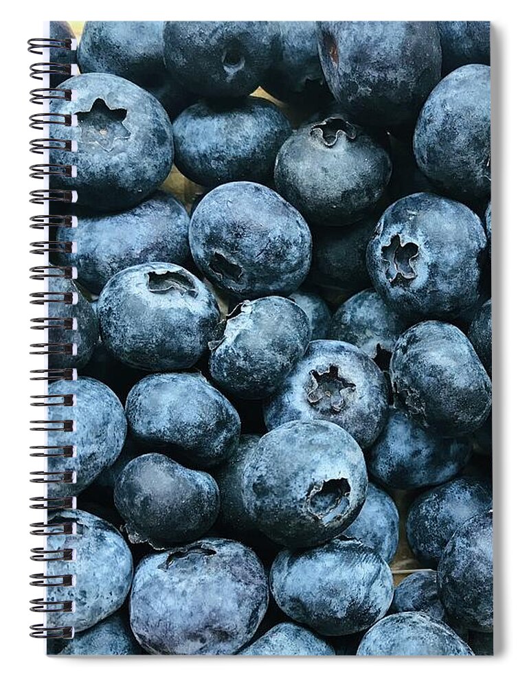 Blueberries Spiral Notebook featuring the photograph Blueberries Waiting For Jam by Alida M Haslett