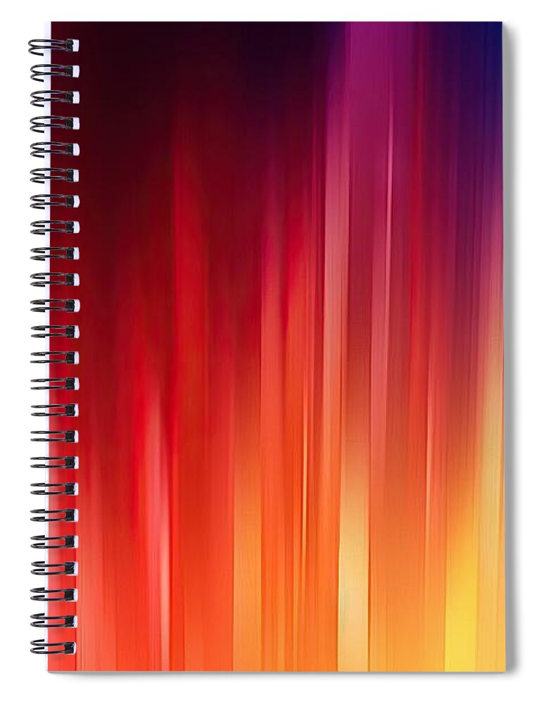 Abstract Spiral Notebook featuring the painting Blurred light colorful gradient and vertical picture by N Akkash