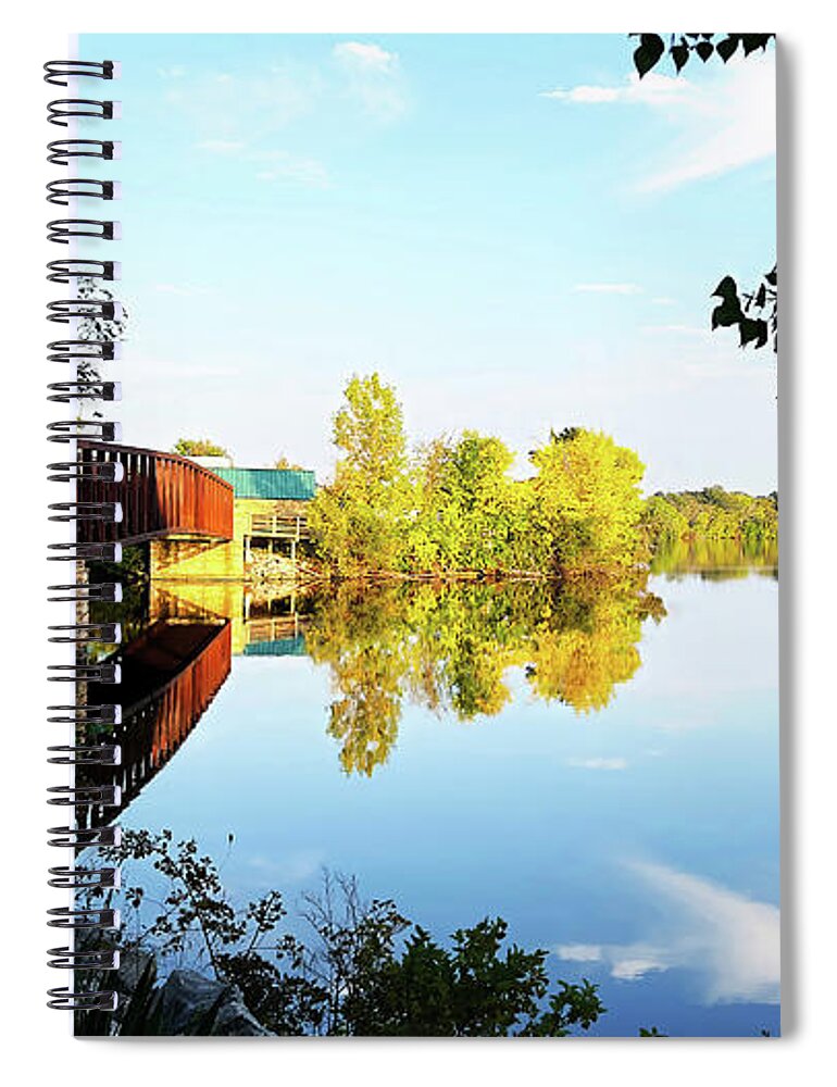 Lake Spiral Notebook featuring the photograph Boardman Lake - like glass by Rick Stringer