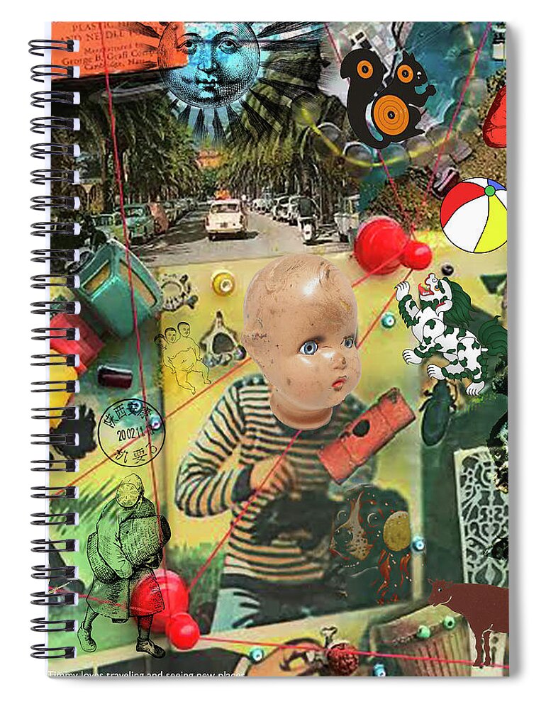 Sun Spiral Notebook featuring the photograph Bobby Loves Traveling by Perry Hoffman