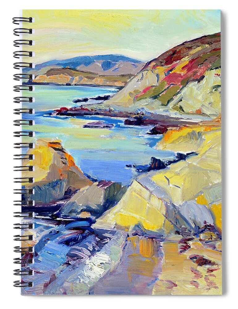 Bodega Spiral Notebook featuring the painting Bodega Head by John McCormick