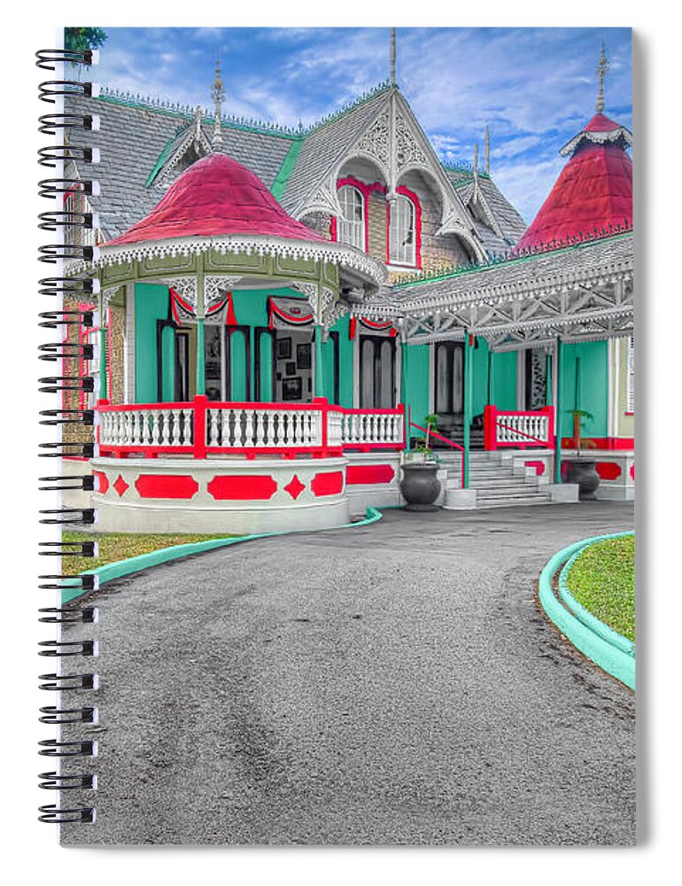 Trinidad Spiral Notebook featuring the photograph Boissiere House by Nadia Sanowar